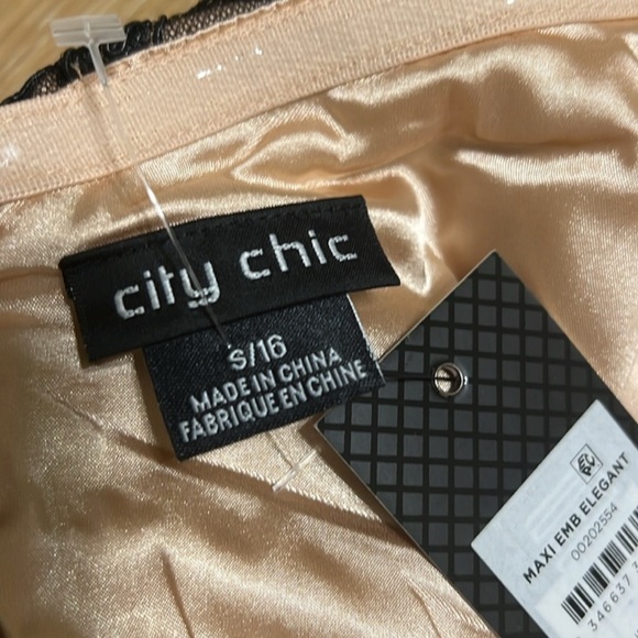 City Chic Elegant Black Dress High Low Design - Picture 7 of 11